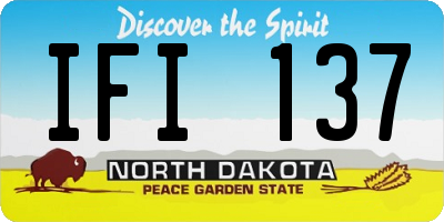 ND license plate IFI137