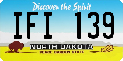 ND license plate IFI139