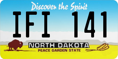 ND license plate IFI141