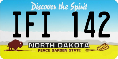 ND license plate IFI142