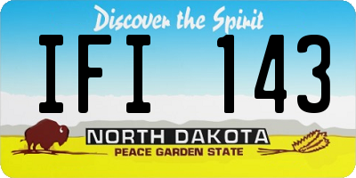 ND license plate IFI143