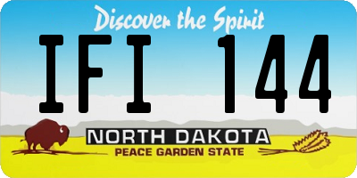 ND license plate IFI144
