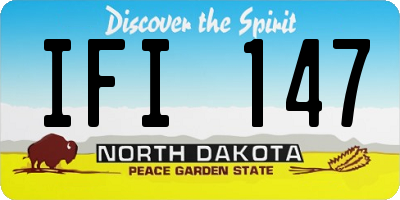 ND license plate IFI147