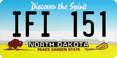 ND license plate IFI151