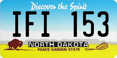ND license plate IFI153