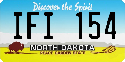 ND license plate IFI154