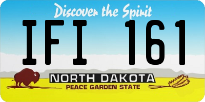 ND license plate IFI161