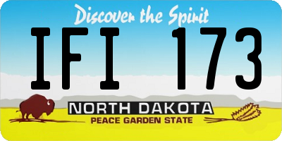 ND license plate IFI173