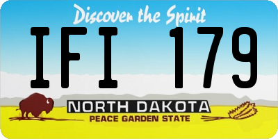 ND license plate IFI179