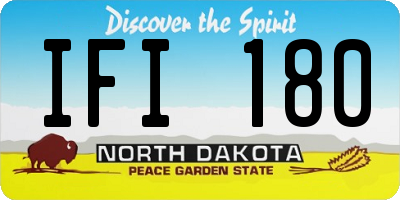 ND license plate IFI180