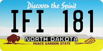 ND license plate IFI181