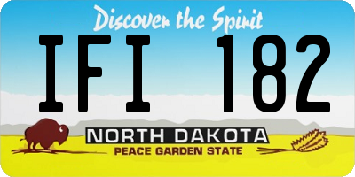ND license plate IFI182