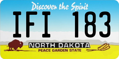 ND license plate IFI183