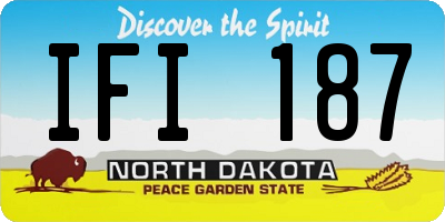ND license plate IFI187