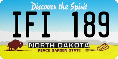 ND license plate IFI189