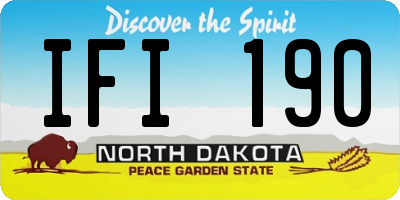 ND license plate IFI190