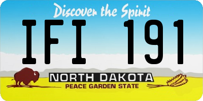 ND license plate IFI191