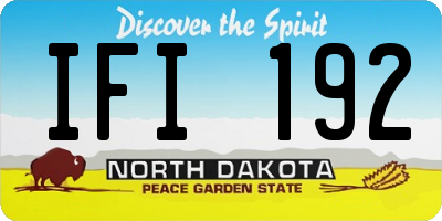 ND license plate IFI192