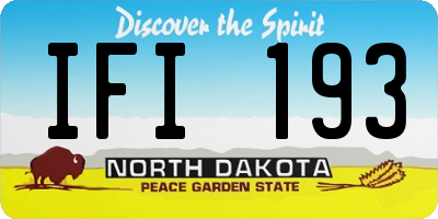 ND license plate IFI193