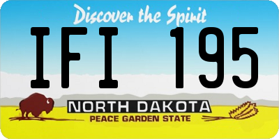 ND license plate IFI195