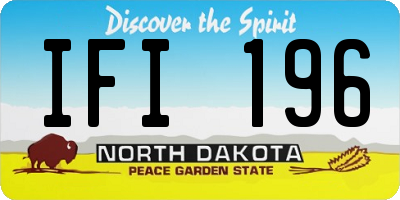 ND license plate IFI196