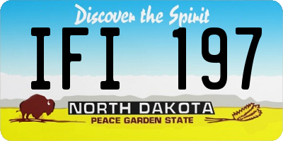 ND license plate IFI197