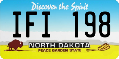 ND license plate IFI198