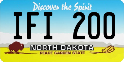 ND license plate IFI200