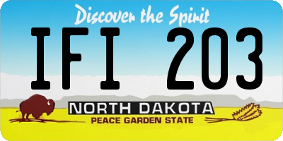 ND license plate IFI203