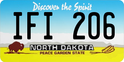 ND license plate IFI206