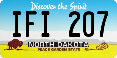 ND license plate IFI207