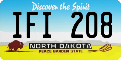 ND license plate IFI208