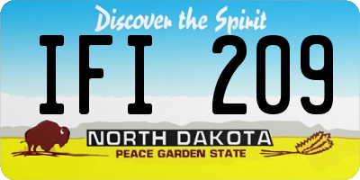 ND license plate IFI209