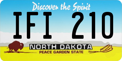ND license plate IFI210