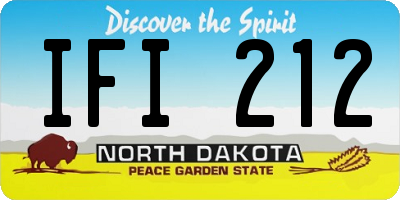 ND license plate IFI212