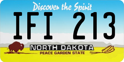 ND license plate IFI213