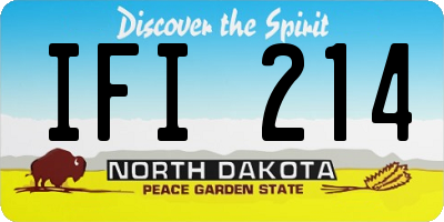 ND license plate IFI214