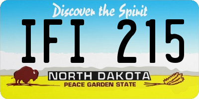 ND license plate IFI215