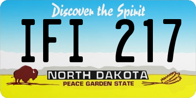 ND license plate IFI217