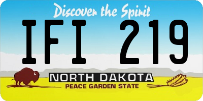 ND license plate IFI219