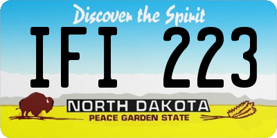 ND license plate IFI223