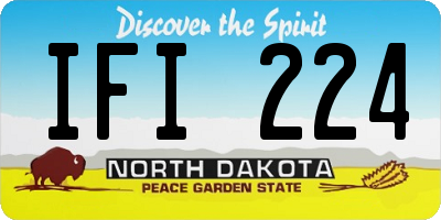 ND license plate IFI224
