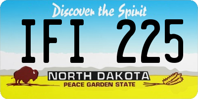 ND license plate IFI225