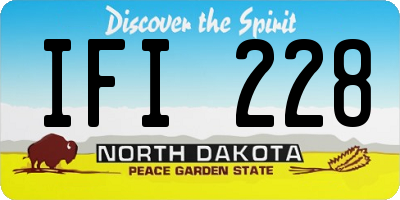ND license plate IFI228