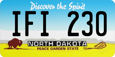 ND license plate IFI230