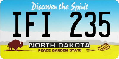 ND license plate IFI235