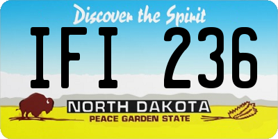 ND license plate IFI236