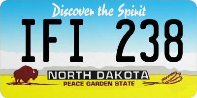 ND license plate IFI238