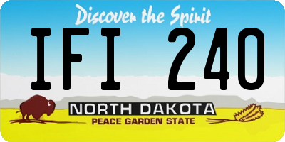 ND license plate IFI240