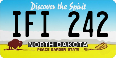 ND license plate IFI242